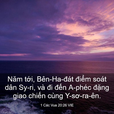 Picture 03 - 1 Các Vua 20:26 VIE - Năm tới, Bên-Ha-đát điểm soát dân - Bible Verse Picture