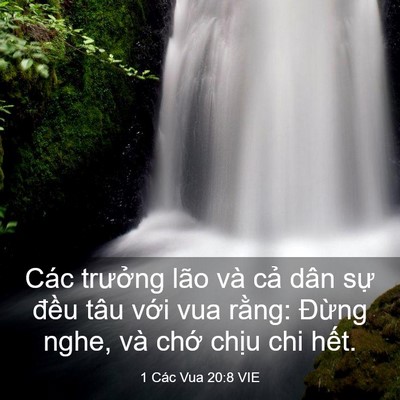 Picture 03 - 1 Các Vua 20:8 VIE - Các trưởng lão và cả dân sự đều - Bible Verse Picture
