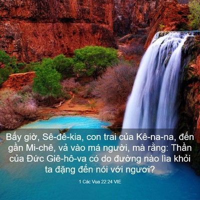Picture 03 - 1 Các Vua 22:24 VIE - Bấy giờ, Sê-đê-kia, con trai của - Bible Verse Picture