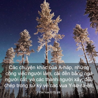 Picture 03 - 1 Các Vua 22:39 VIE - Các chuyện khác của A-háp, những công - Bible Verse Picture