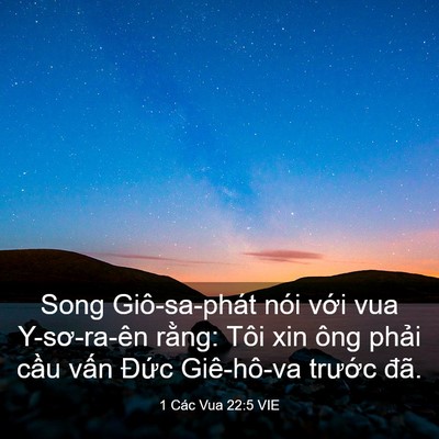 Picture 03 - 1 Các Vua 22:5 VIE - Song Giô-sa-phát nói với vua Y-sơ-ra-ên - Bible Verse Picture