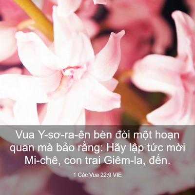Picture 03 - 1 Các Vua 22:9 VIE - Vua Y-sơ-ra-ên bèn đòi một hoạn quan mà - Bible Verse Picture