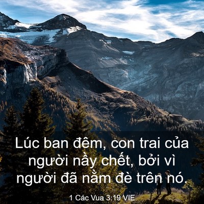 Picture 03 - 1 Các Vua 3:19 VIE - Lúc ban đêm, con trai của người nầy - Bible Verse Picture