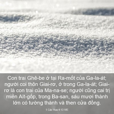 Picture 03 - 1 Các Vua 4:13 VIE - Con trai Ghê-be ở tại Ra-mốt của - Bible Verse Picture