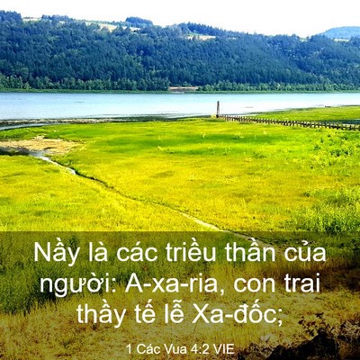 Picture 03 - 1 Các Vua 4:2 VIE - Nầy là các triều thần của người: - Bible Verse Picture