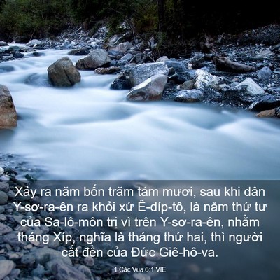 Picture 03 - 1 Các Vua 6:1 VIE - Xảy ra năm bốn trăm tám mươi, sau khi - Bible Verse Picture