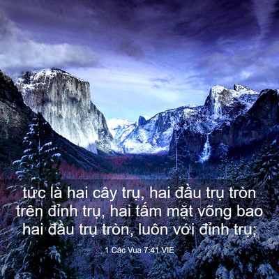 Picture 03 - 1 Các Vua 7:41 VIE - tức là hai cây trụ, hai đầu trụ tròn - Bible Verse Picture