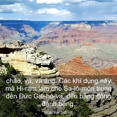 Picture 03 - 1 Các Vua 7:45 VIE - chảo, vá, và ảng. Các khí dụng này mà - Bible Verse Picture
