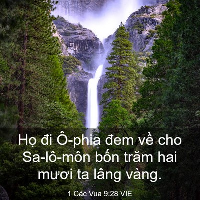 Picture 03 - 1 Các Vua 9:28 VIE - Họ đi Ô-phia đem về cho Sa-lô-môn bốn - Bible Verse Picture