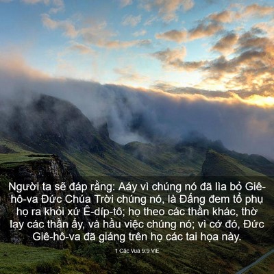 Picture 03 - 1 Các Vua 9:9 VIE - Người ta sẽ đáp rằng: Aáy vì chúng - Bible Verse Picture