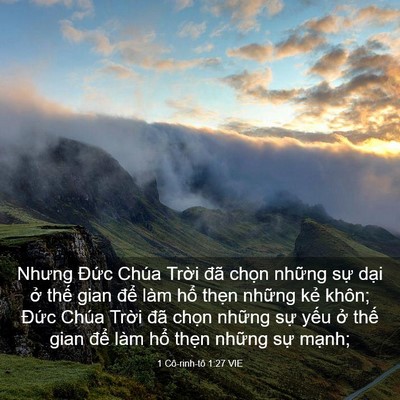 Picture 03 - 1 Cô-rinh-tô 1:27 VIE - Nhưng Đức Chúa Trời đã chọn những - Bible Verse Picture