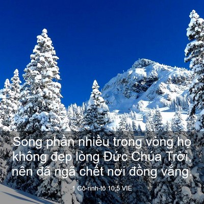 Picture 03 - 1 Cô-rinh-tô 10:5 VIE - Song phần nhiều trong vòng họ không - Bible Verse Picture