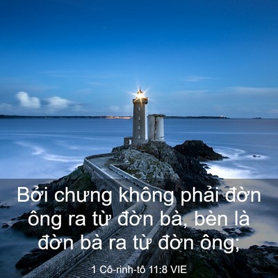 Picture 03 - 1 Cô-rinh-tô 11:8 VIE - Bởi chưng không phải đờn ông ra từ - Bible Verse Picture