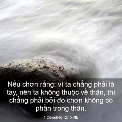 Picture 03 - 1 Cô-rinh-tô 12:15 VIE - Nếu chơn rằng: vì ta chẳng phải là - Bible Verse Picture
