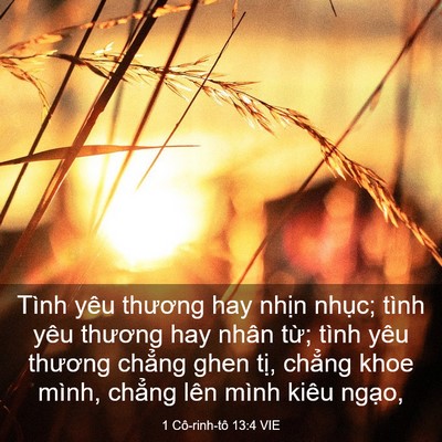 Picture 03 - 1 Cô-rinh-tô 13:4 VIE - Tình yêu thương hay nhịn nhục; tình yêu - Bible Verse Picture