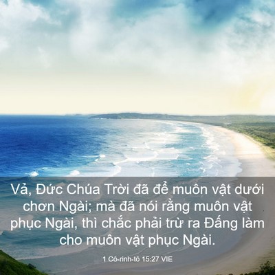 Picture 03 - 1 Cô-rinh-tô 15:27 VIE - Vả, Đức Chúa Trời đã để muôn vật - Bible Verse Picture
