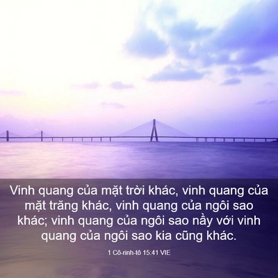 Picture 03 - 1 Cô-rinh-tô 15:41 VIE - Vinh quang của mặt trời khác, vinh quang - Bible Verse Picture