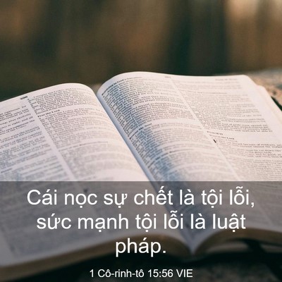 Picture 03 - 1 Cô-rinh-tô 15:56 VIE - Cái nọc sự chết là tội lỗi, sức - Bible Verse Picture