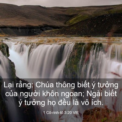 Picture 03 - 1 Cô-rinh-tô 3:20 VIE - Lại rằng: Chúa thông biết ý tưởng - Bible Verse Picture