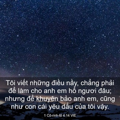 Picture 03 - 1 Cô-rinh-tô 4:14 VIE - Tôi viết những điều nầy, chẳng phải - Bible Verse Picture