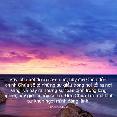 Picture 03 - 1 Cô-rinh-tô 4:5 VIE - Vậy, chớ xét đoán sớm quá, hãy đợi - Bible Verse Picture