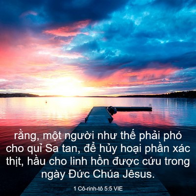 Picture 03 - 1 Cô-rinh-tô 5:5 VIE - rằng, một người như thế phải phó cho - Bible Verse Picture