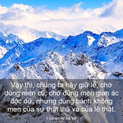 Picture 03 - 1 Cô-rinh-tô 5:8 VIE - Vậy thì, chúng ta hãy giữ lễ, chớ - Bible Verse Picture