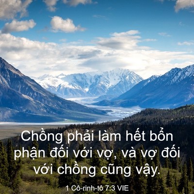 Picture 03 - 1 Cô-rinh-tô 7:3 VIE - Chồng phải làm hết bổn phận đối - Bible Verse Picture
