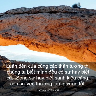 Picture 03 - 1 Cô-rinh-tô 8:1 VIE - Luận đến của cúng các thần tượng - Bible Verse Picture