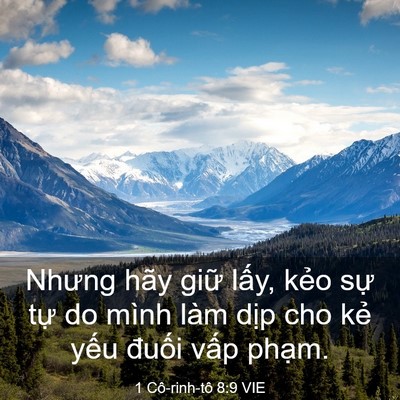 Picture 03 - 1 Cô-rinh-tô 8:9 VIE - Nhưng hãy giữ lấy, kẻo sự tự do mình - Bible Verse Picture