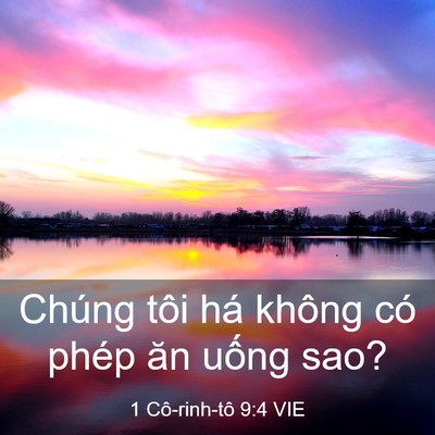 Picture 03 - 1 Cô-rinh-tô 9:4 VIE - Chúng tôi há không có phép ăn uống - Bible Verse Picture