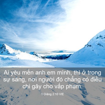 Picture 03 - 1 Giăng 2:10 VIE - Ai yêu mến anh em mình, thì ở trong sự - Bible Verse Picture