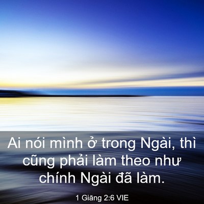 Picture 03 - 1 Giăng 2:6 VIE - Ai nói mình ở trong Ngài, thì cũng phải - Bible Verse Picture