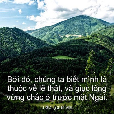 Picture 03 - 1 Giăng 3:19 VIE - Bởi đó, chúng ta biết mình là thuộc - Bible Verse Picture