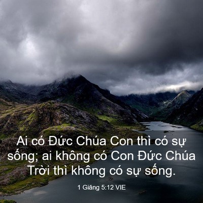 Picture 03 - 1 Giăng 5:12 VIE - Ai có Đức Chúa Con thì có sự sống; ai - Bible Verse Picture