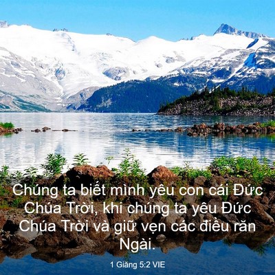 Picture 03 - 1 Giăng 5:2 VIE - Chúng ta biết mình yêu con cái Đức Chúa - Bible Verse Picture