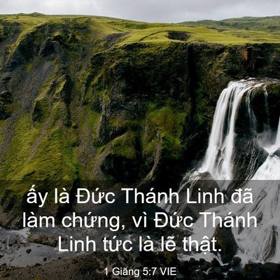 Picture 03 - 1 Giăng 5:7 VIE - ấy là Đức Thánh Linh đã làm chứng, - Bible Verse Picture