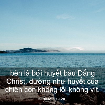 Picture 03 - 1 Phi-rơ 1:19 VIE - bèn là bởi huyết báu Đấng Christ, - Bible Verse Picture