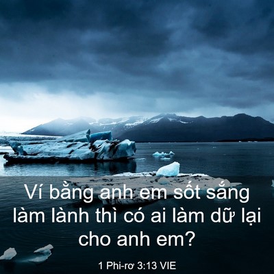 Picture 03 - 1 Phi-rơ 3:13 VIE - Ví bằng anh em sốt sắng làm lành thì - Bible Verse Picture