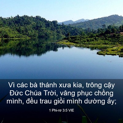Picture 03 - 1 Phi-rơ 3:5 VIE - Vì các bà thánh xưa kia, trông cậy Đức - Bible Verse Picture
