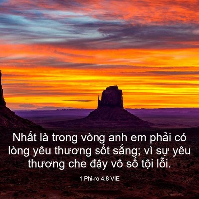 Picture 03 - 1 Phi-rơ 4:8 VIE - Nhất là trong vòng anh em phải có lòng - Bible Verse Picture