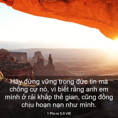 Picture 03 - 1 Phi-rơ 5:9 VIE - Hãy đứng vững trong đức tin mà chống - Bible Verse Picture