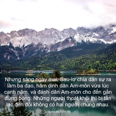 Picture 03 - 1 Sa-mu-ên 11:11 VIE - Nhưng sáng ngày mai, Sau-lơ chia dân sự ra - Bible Verse Picture