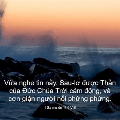 Picture 03 - 1 Sa-mu-ên 11:6 VIE - Vừa nghe tin nầy, Sau-lơ được Thần - Bible Verse Picture