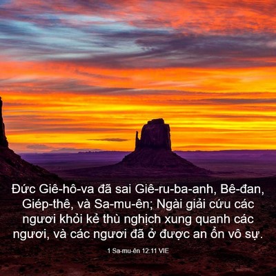 Picture 03 - 1 Sa-mu-ên 12:11 VIE - Đức Giê-hô-va đã sai Giê-ru-ba-anh, - Bible Verse Picture