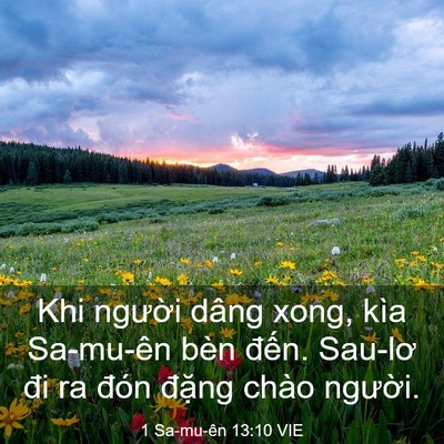 Picture 03 - 1 Sa-mu-ên 13:10 VIE - Khi người dâng xong, kìa Sa-mu-ên bèn - Bible Verse Picture