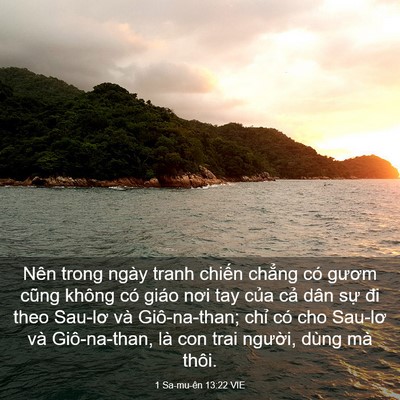 Picture 03 - 1 Sa-mu-ên 13:22 VIE - Nên trong ngày tranh chiến chẳng có gươm - Bible Verse Picture