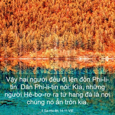 Picture 03 - 1 Sa-mu-ên 14:11 VIE - Vậy hai người đều đi lên đồn - Bible Verse Picture