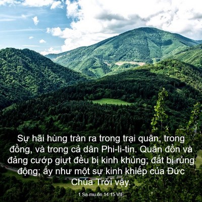 Picture 03 - 1 Sa-mu-ên 14:15 VIE - Sự hãi hùng tràn ra trong trại quân, - Bible Verse Picture