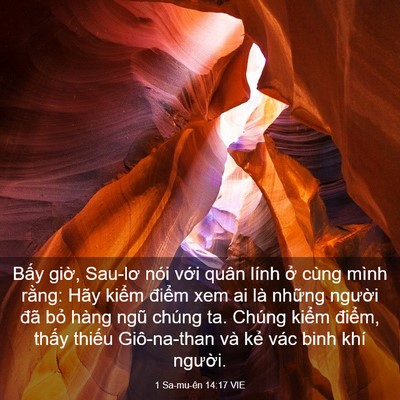 Picture 03 - 1 Sa-mu-ên 14:17 VIE - Bấy giờ, Sau-lơ nói với quân lính ở - Bible Verse Picture